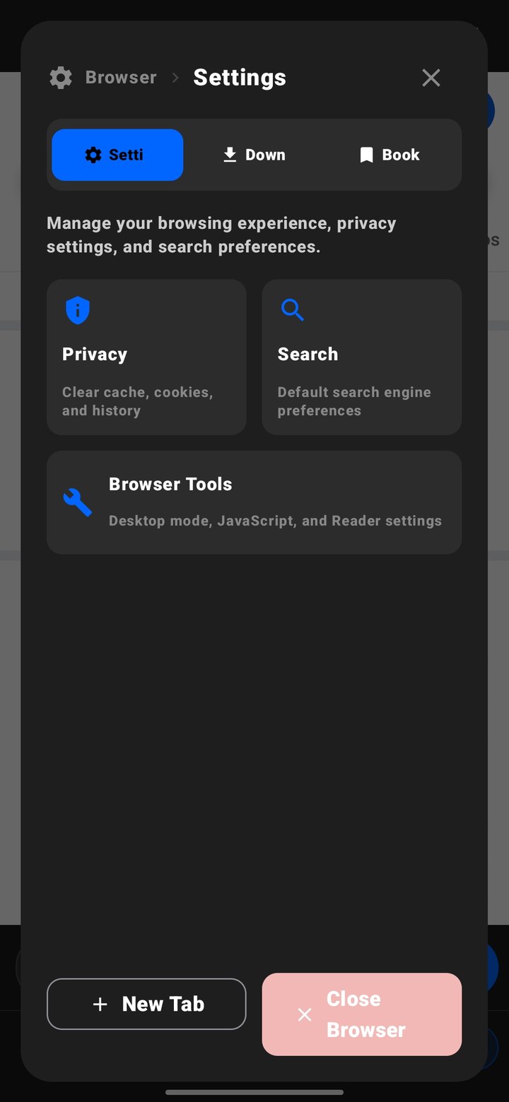LinkLauncher saved links screen